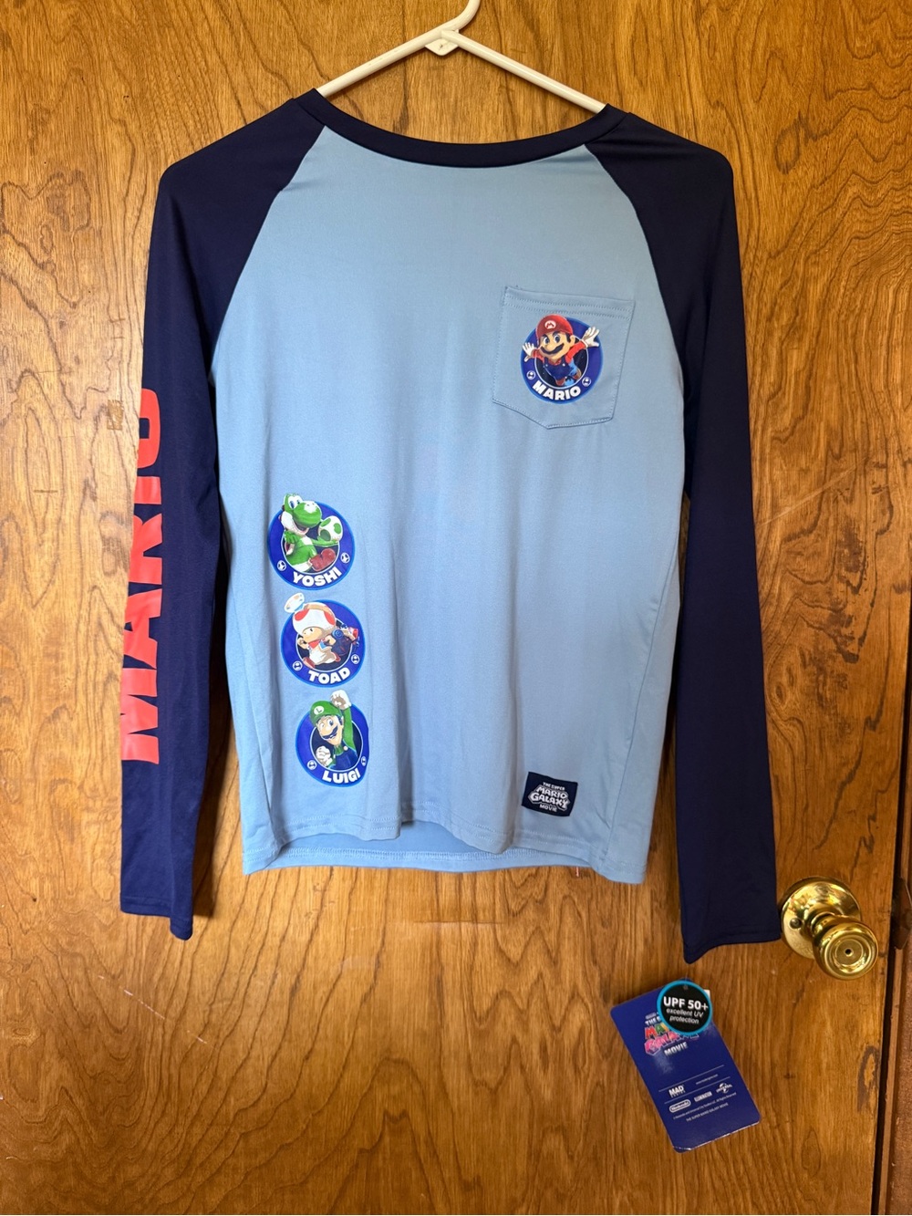 NWT Super Mario Galaxy Movie Kids' Long-Sleeve UPF 50+ Swim Tee